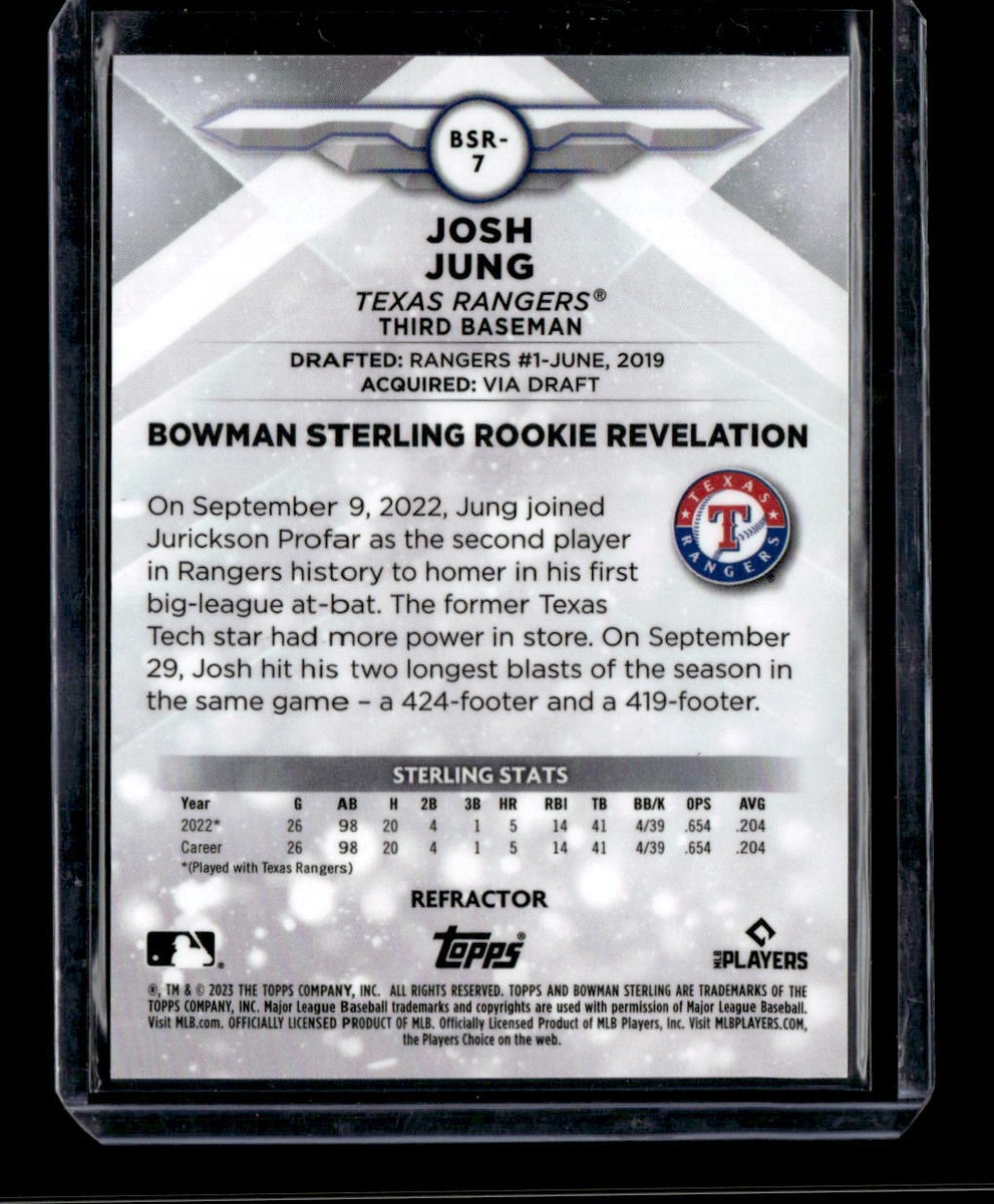 2023 Bowman Sterling #BSR-7 Josh Jung Refractor #/199 | eBay