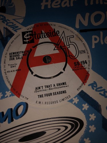 The Four Seasons RARE 7” STATESIDE 45 EX VINYL DEMO - Ain’t That A Shame 1964