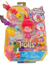 Trolls Band Together Hair Pops Set - POPPY Figure  Pieces Pink