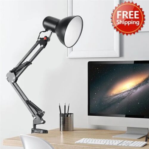 Lamp Desk Architect Arm Swing Adjustable Light Table Task Clamp Black Metal