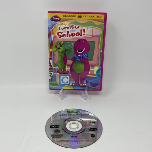 Children's 3 DVD Lot: Barney's Let's Play Outside, Let’s Play School, EUC - Imagen 2 de 16