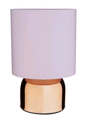 New Copper Touch Base ROSE GOLD Shade BEDSIDE TABLE LAMP Light