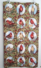 Northcott The State Birds Cardinal Suzan Ellis Quilt Fabric #646  1+ Yd 44" New
