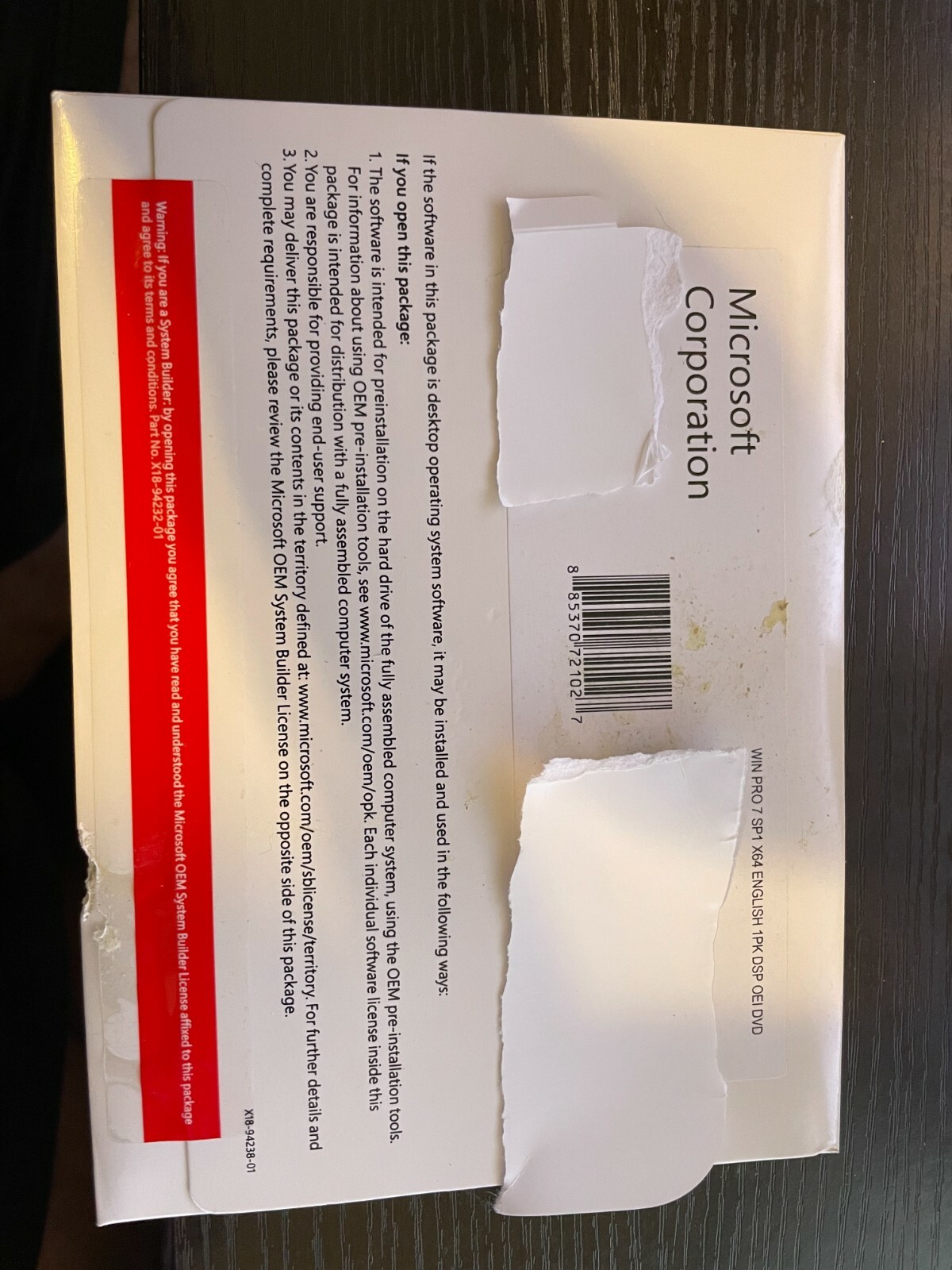 Windows Pro 7 Sp1 X64 English Dvd 超激安 Dsp 1pk Oei Shipping Free