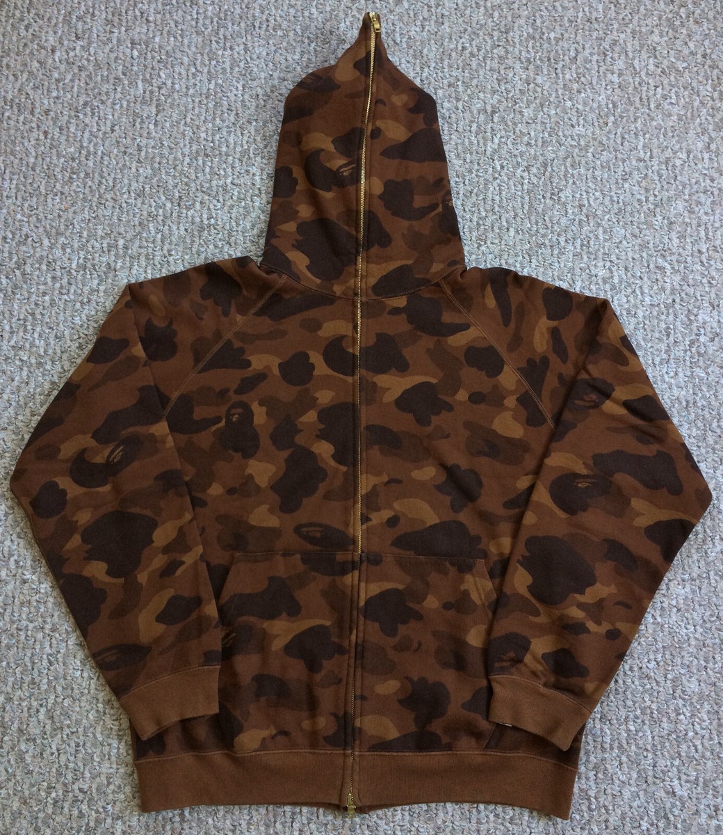 bape ブラウンカモトップス BAPE 1st camo brown full zip hoodie A Bathing Ape Size S | eBay