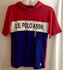  NWOT  US POLO ASSN "Marina Blue" Youth XL 18 Lightweight Hoodie Shirt
