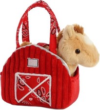 Aurora - Fancy Pals - 7.5" Red Barn Horse Fashionable Stuffed Animal