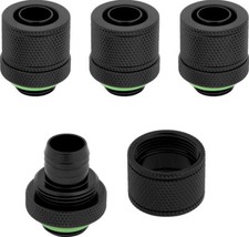Image of 4x Corsair 10/13mm ID/OD Hydro X Series XF Softline Compression Fittings, Black