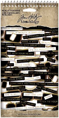Idea-Ology Spiral Bound Sticker Book 4.5''X8.5'' Metallic