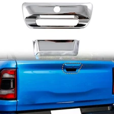 for Ram 1500 TRX 2021-2024 Chrome Rear Tailgate Tail Door Handle Cover Trim 2pcs