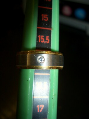Ring Fingerring Damenring mit kleinem Steinchen Gr.58/59 Durchmesser 18,5