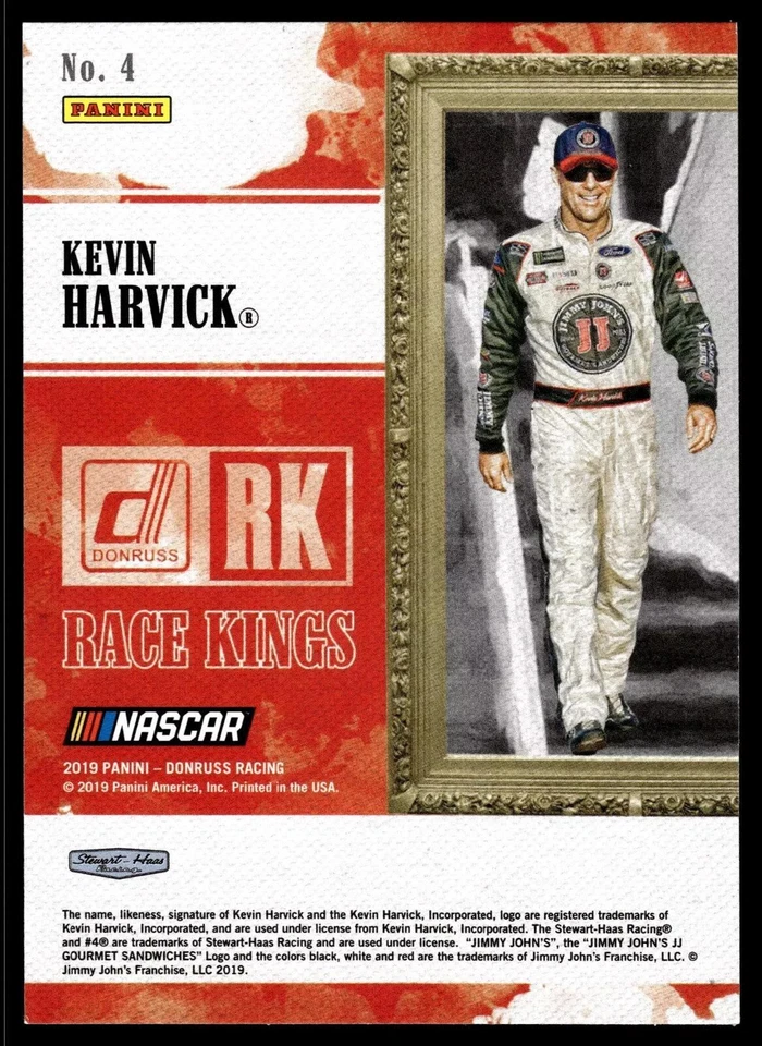 2019 Donruss Racing #4 Kevin Harvick - Image 2 of 2