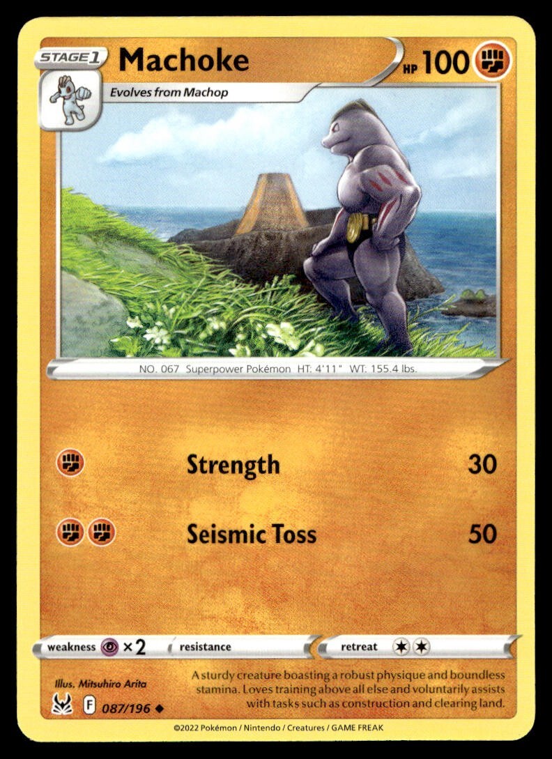 Machoke 87/196 Pokemon Card Lost Origin Uncommon 100 HP Near Mint C46