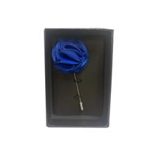 New Men's Suit brooch chest Rose flower lapel pin formal wedding prom Royal blue