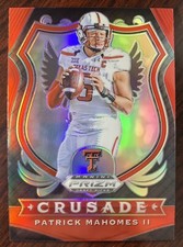 2020 Panini Prizm Draft Patrick Mahomes Red Silver Refractor Crusade SP #81