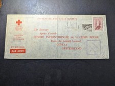 1942 Australia Red Cross Airmail Cover Melbourne Victoria to Geneva Switzerland