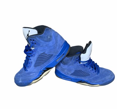 retro 5 blue suede