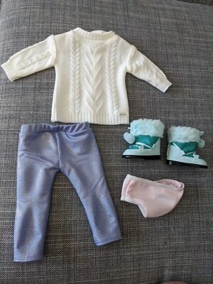 Corinne Meet Outfit Sweater Leggings Boots Underwear American Girl Doll Clothes