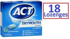 ACT Dry Mouth Soothing Mint Lozenges 18 ea