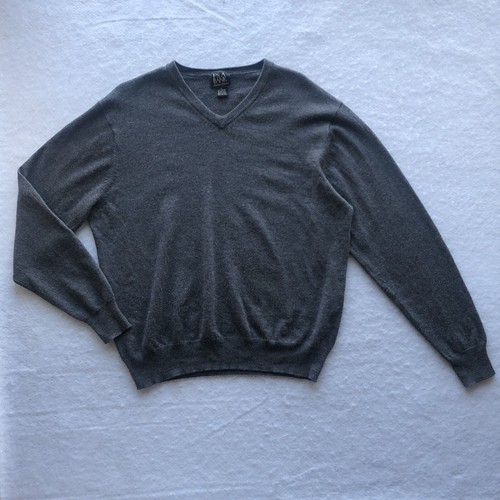 Italian Merino Wool Sweater Large Gray 