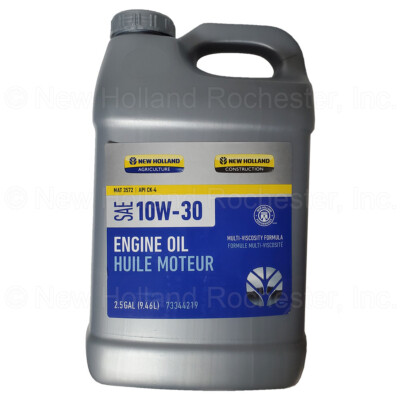 New Holland 2.5 Gal Engine Oil SAE 10W-30 CK-4 MAT 3572 Part # 73344219