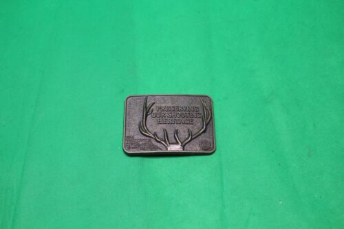 HG12114 VINTAGE 1970s NRA WHITTINGTON CENTER BUCKLE elk hunting - Picture 2 of 4