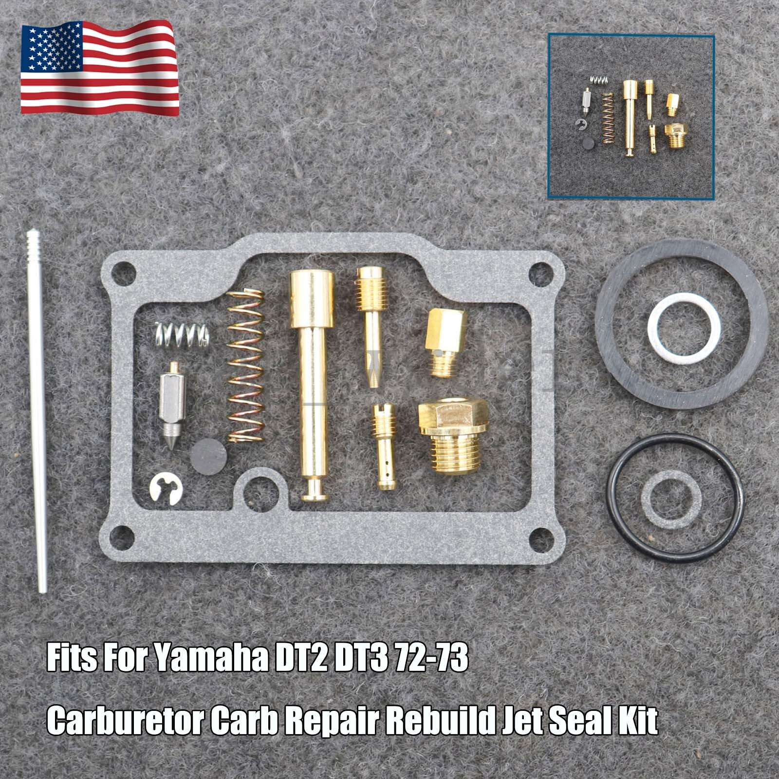 Yamaha DT250 Carb Rebuild Kit Set - Carburetor 1975 1976 - Jet