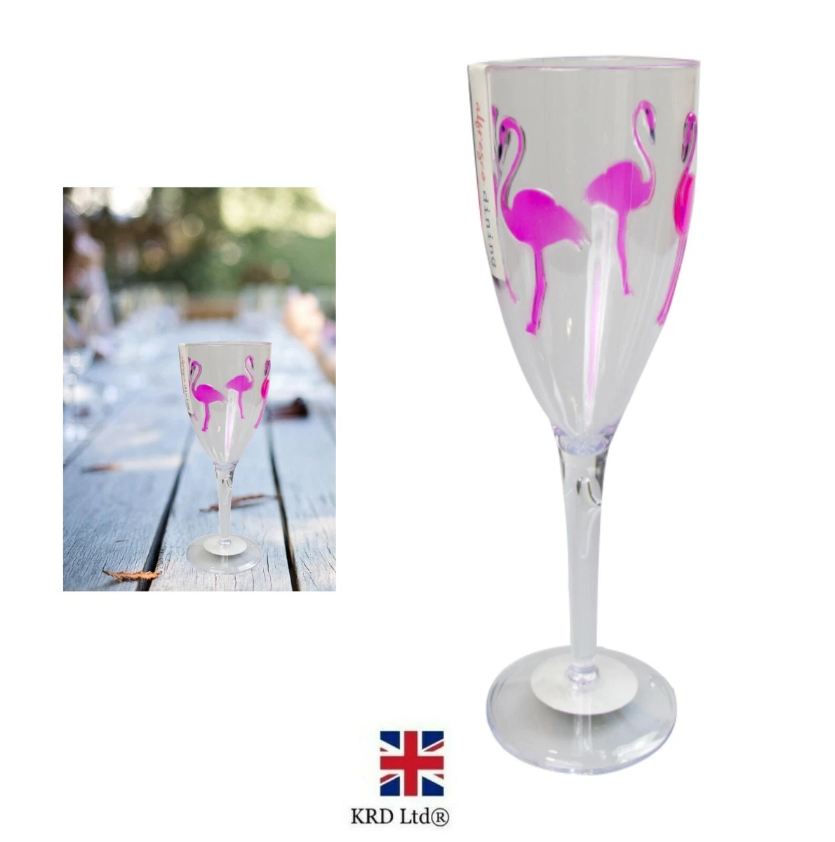 Flamingo shop wine glass