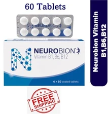 Neurobion Vitamin B1, B6, B12 - Nerve Relief, Numbness & Tingling - 60 Tablets