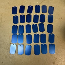 Military Army Blanks - Blue Dog Tags - 30 Pc Set