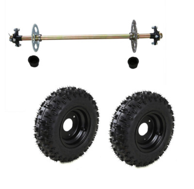 #ad 29quot; Go Kart Rear Axle Kit 6quot; Wheels Sprocket Hub for ATV Go Cart Quad Trike $229.56