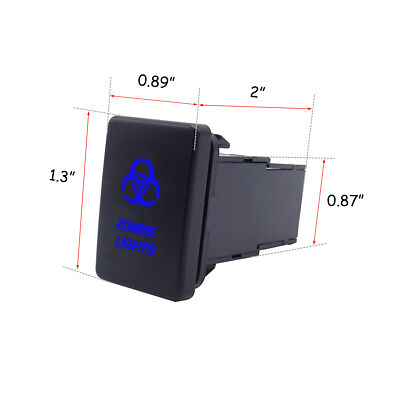 LED Light Push Button Switch+Connector Wire For Toyota Tacoma 4Runner RAV4 12-18