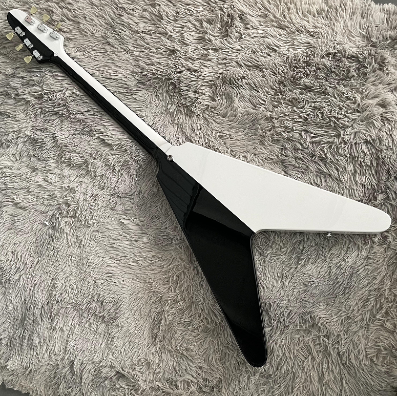 24AW新品 NICENESS SCHENKER FLYING V TROUSE Michael Schenker White Flying V Electric Guitar HH Pickups