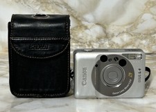 Canon IXUS L1 APS Compact film camera in Silver With Leather Case