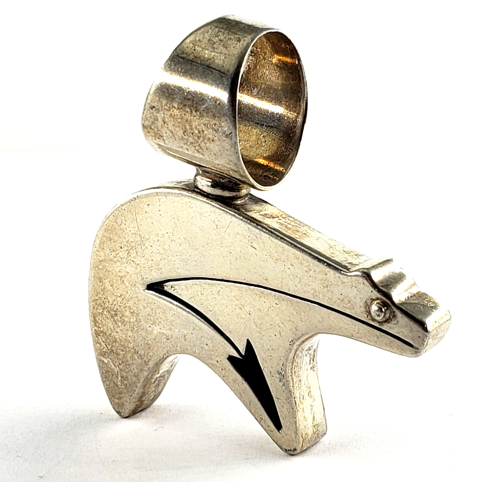 WAYNE ETSITTY Signed Sterling Silver Pendant Larg… - image 5