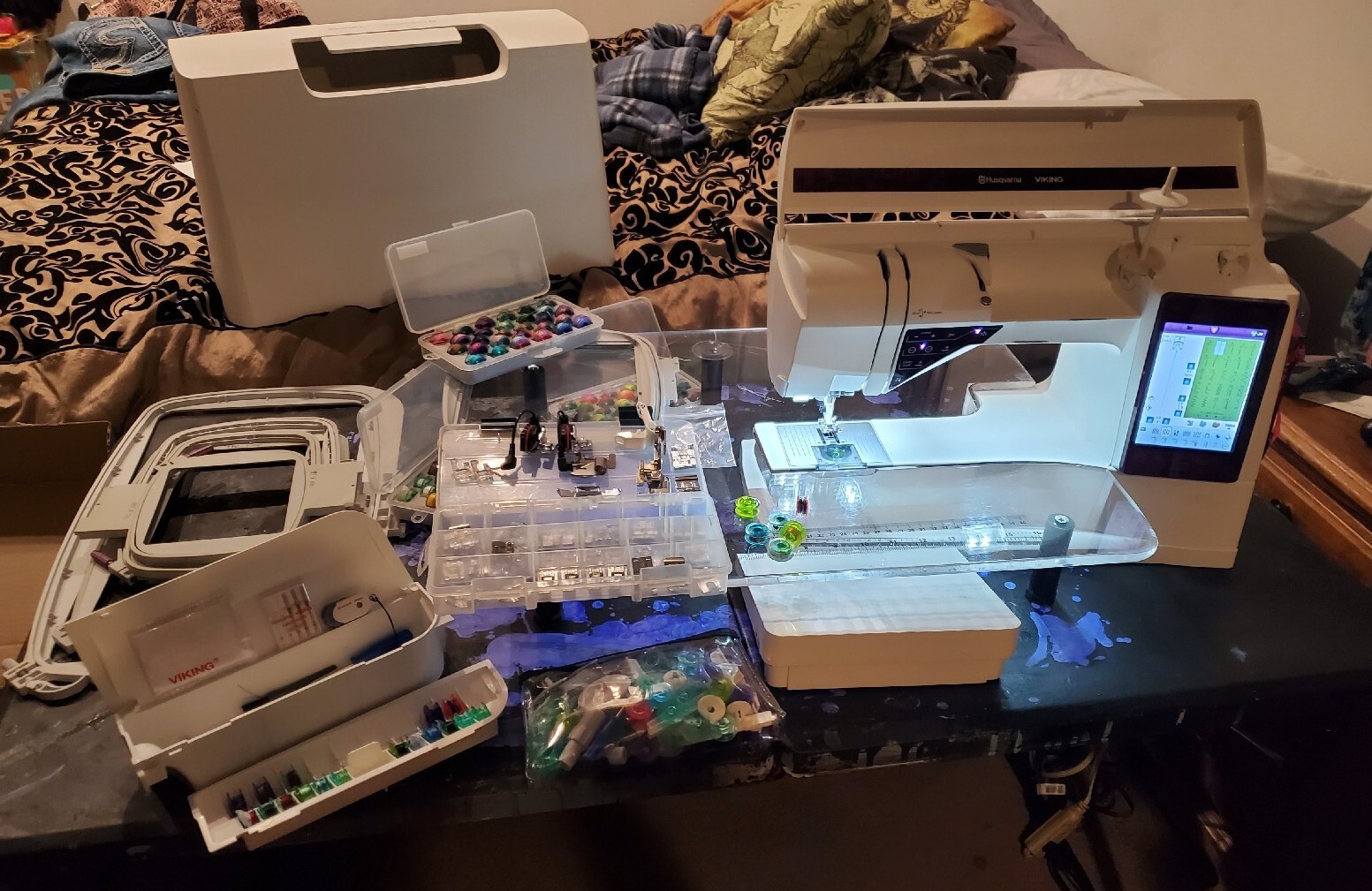 Husqvarna Viking Designer Ruby Royale Sewing & Embroidery Machine!! eBay