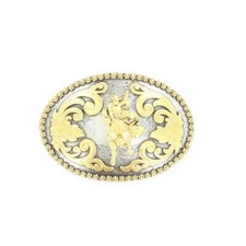 Nocona Mens Bull Rider Oval Belt Buckle 3756641