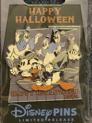 Disney Lonesome Ghosts Happy Halloween LR 2024 Pin Goofy Donald & Mickey
