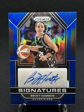 2023 Panini Prizm Becky Hammon Blue Auto /49 Las Vegas Aces Coach SA Stars Spurs