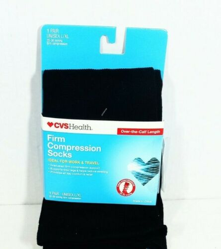 Calze a compressione CVS Health Firm unisex 20-30 mmHg unisex L/XL NUOVE! - Foto 1 di 7