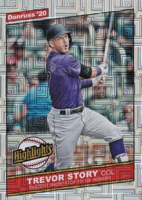 2020 DONRUSS VECTOR PARALLELS TREVOR STORY COLORADO ROCKIES HIGHLIGHTS - H1017