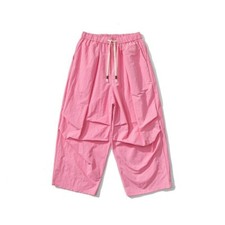 Men Casual Loose Cargo Pants Elastic Waist Straight Trousers Large Size