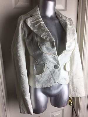 New Womens Janelle Monae PRINCE STYLE SHELIA E LACE BLAZER BANANA USA SIZE S