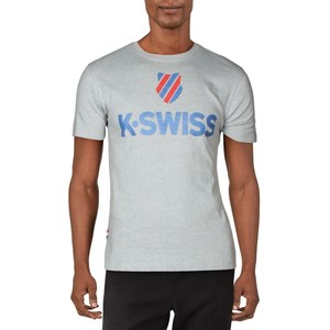 K-Swiss Shield 2.0 Men's Cotton Blend Logo Print Activewear Fitness T-Shirt  | eBay
