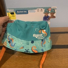 Aqua Swim School Bucket Hat - Infant - Protects Face and Ears - Quick drying -