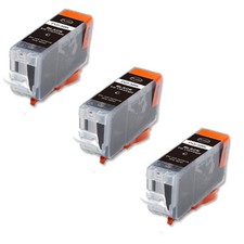 3 BLACK Printer Ink with chip fits Canon PGI-5 MP600 MP800 MP830 MX850