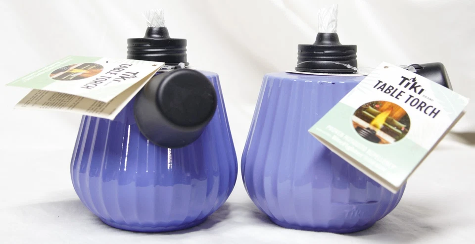 全新 2 蓝色 Tiki 品牌桌面火炬户外驱蚊剂 — 第 4/4 张图片