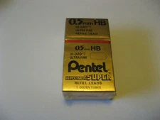 1 Dozen Pentel HI-Polymer Super Refill Leads - 0.5mm (0.020") Ultra Fine NEW