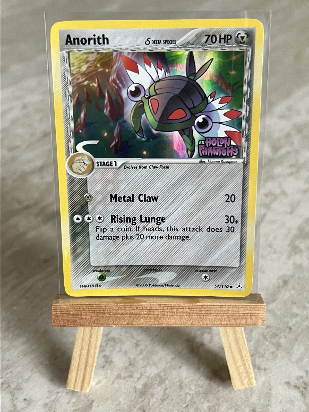 Pokémon TCG *STAMPED* Anorith 57/110 Delta Species Holon Phantoms Rev. Holo- NM-