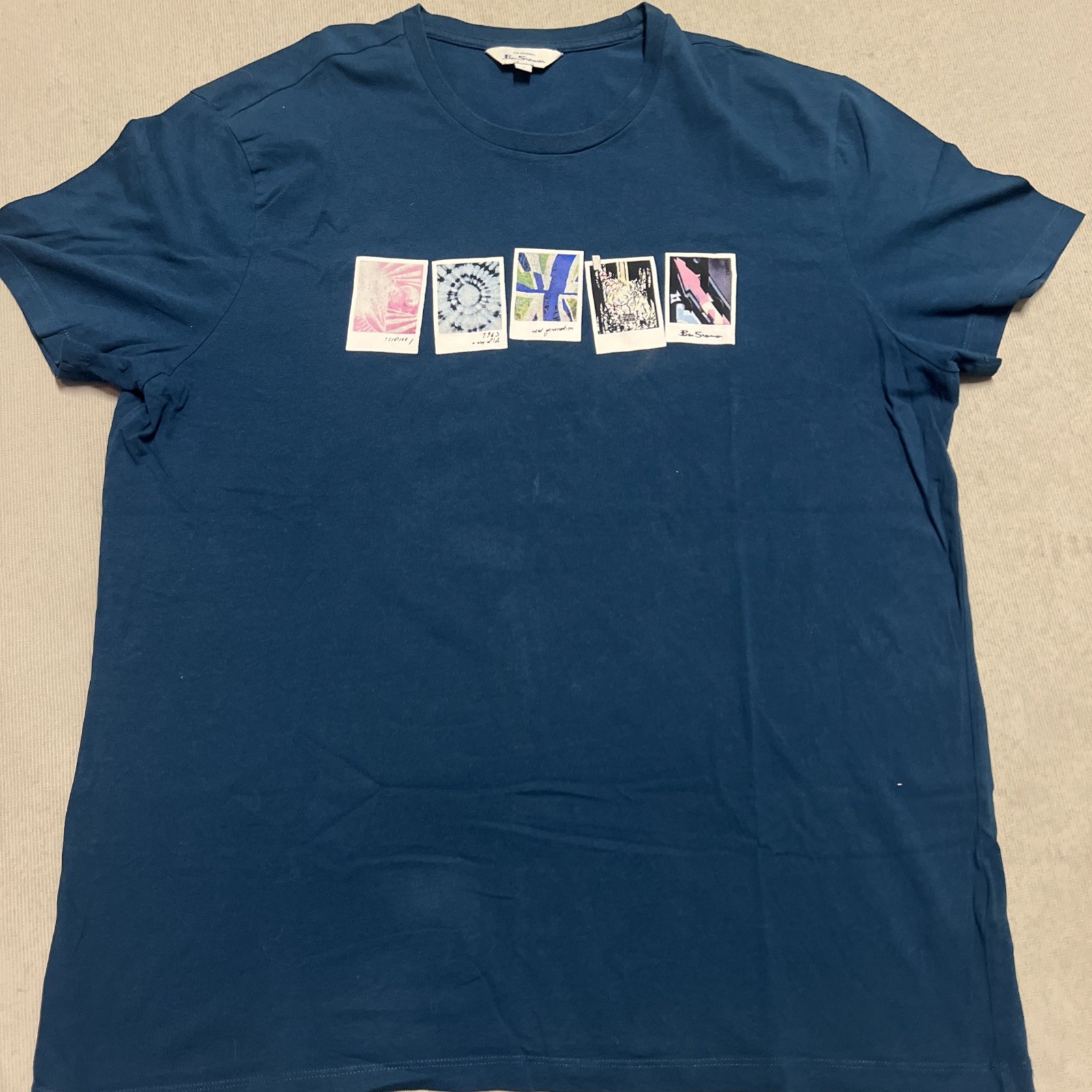 Ben Sherman Shirt Men’s Small Navy Blue Short Sleeve Graphic Tee